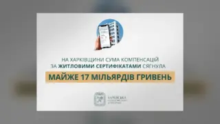 На Харківщині сума житлових сертифікатів сягнула майже 17 млрд грн